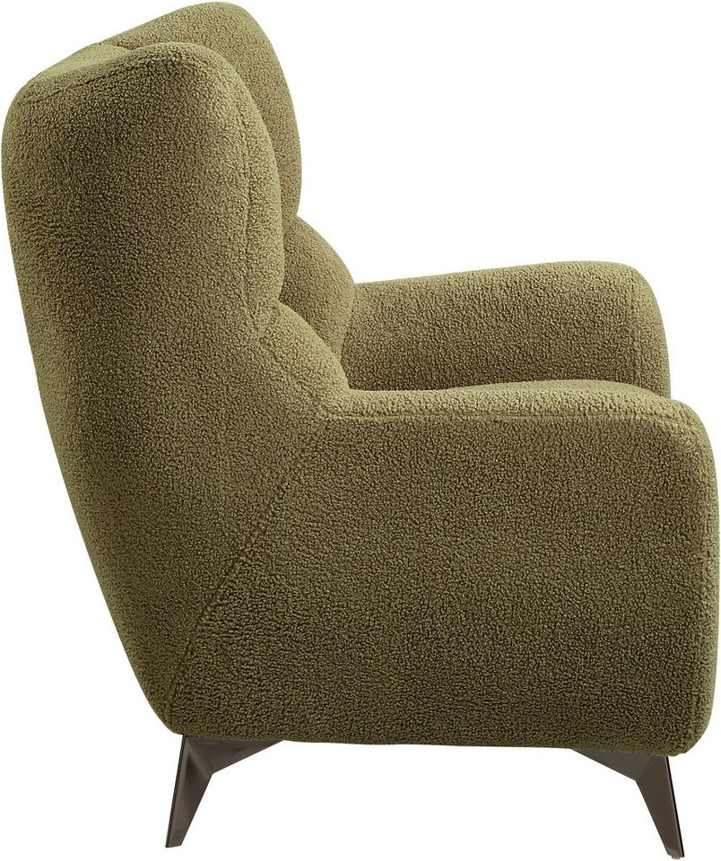 ATLANTIC home collection Sessel Shawn, mit Federkern, trendy Bezug mit Teddyoptik – Bild 5 von 5