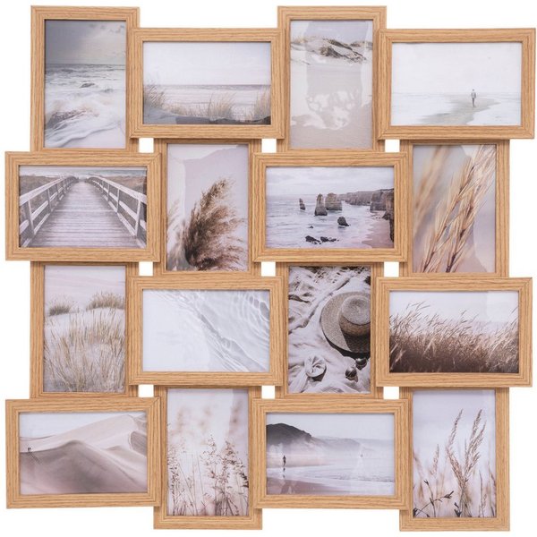 Atmosphera Créateur d'intérieur Bilderrahmen Multirahmen für 16 Fotos MIA, 55,5 x 55,5 cm, (einzeln)