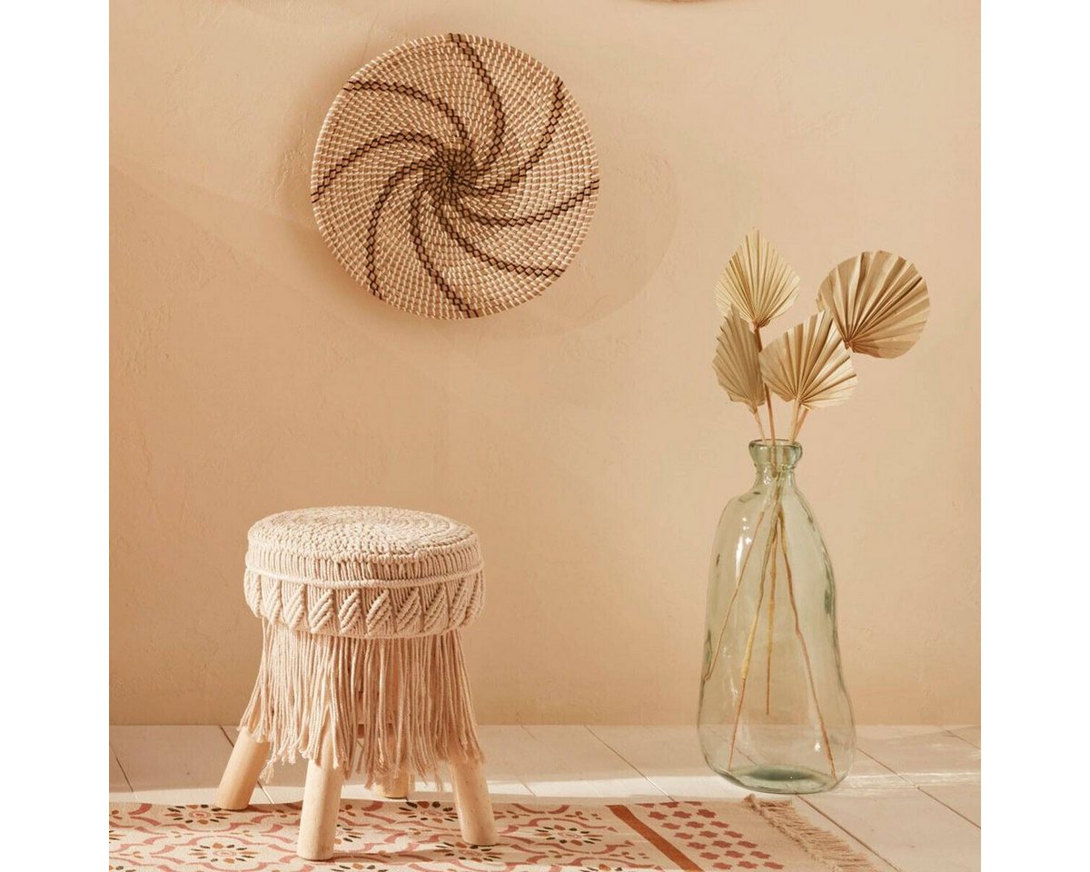 Atmosphera Créateur d'intérieur Sitzhocker Hocker im Boho-Stil mit Makramee, H. 42 cm, beige (1 Stk., Sitzhocker), funktional – Bild 2 von 4