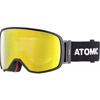 Atomic Revent L Stereo Brillenträger Skibrille (black, Scheibe yellow stereo)