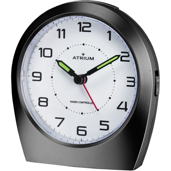 Atrium Funkwecker A620 mit Snooze und Licht, geräuschlos ohne Sekunde, 11,5cm
