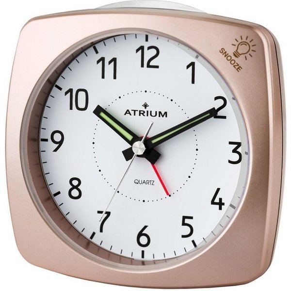 Atrium Quarzwecker A251 Analog Quarz ohne Ticken Licht Snooze Klassisch Modern