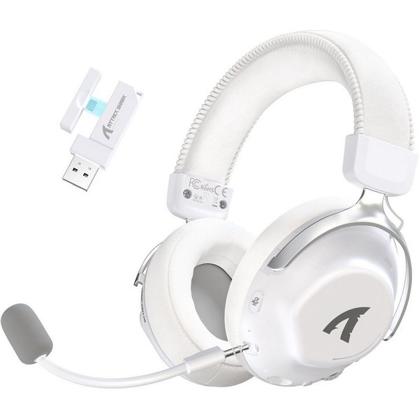 ATTACK SHARK L50PRO Kabelloses Gaming-Headset, 7.1, 53-mm-Treiber, KI-Mikrofon Gaming-Headset (Bluetooth, EQ,abnehmbares Mikrofon mit Rauschunterdrückung,integr
