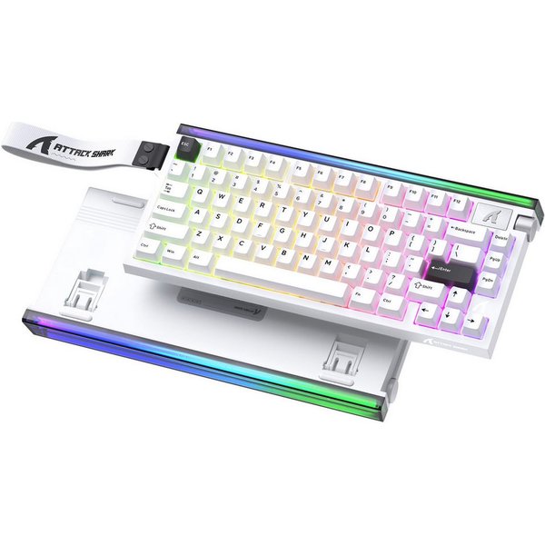 ATTACK SHARK R85 HE 8000Hz Rapid Trigger-Tastatur,0,005mm RT,Hall-Magnetic Switch Gaming-Tastatur (RGB-Lightbox, Hall-Magnetschalter,75% Gaming-Tastatur)