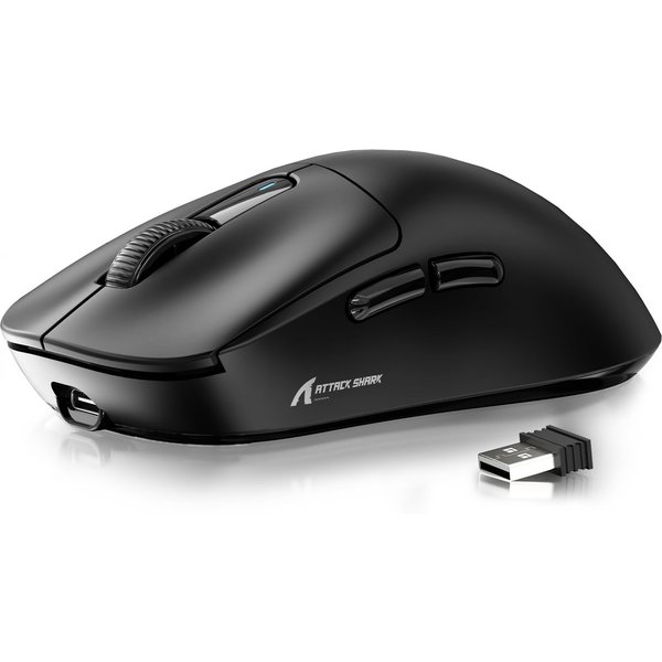 ATTACK SHARK X3 Kabellose Gaming-Maus, 49g Ultraleicht, PAW3395 Gaming-Maus (2.4G, Bluetooth, kabelgebunden, 200H)