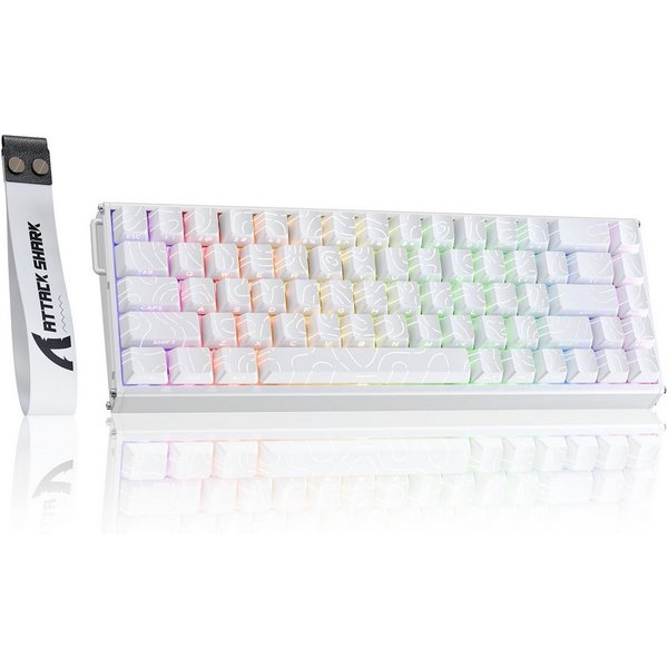 ATTACK SHARK X68MAX HE Rapid Trigger Gaming-Tastatur aus Aluminium Gaming-Tastatur (0.005mm RT,8000Hz,Hall-Effekt-Magnetschalter,Einstellbare Betätigung)