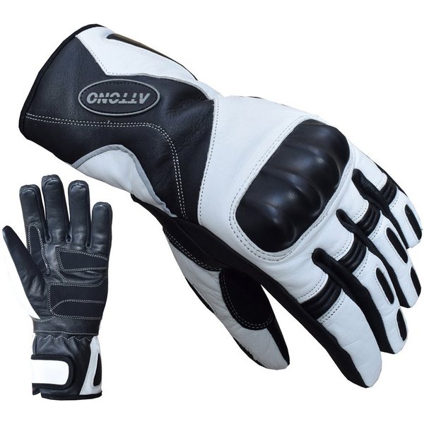 ATTONO Skihandschuhe Racing Leder-Skihandschuhe Wasserdicht mit Protektoren