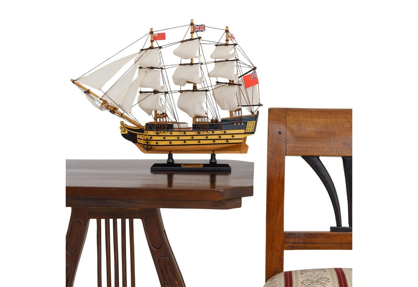 Aubaho Dekoobjekt Modellschiff HMS Victory Schiff Segelschiff Maritim Deko Antik-Stil ke – Bild 5 von 5