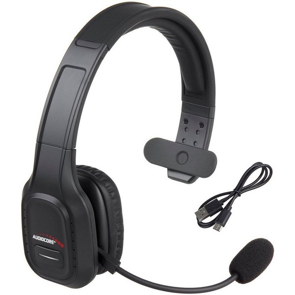 Audiocore AC864 Bluetooth Headset mit Noise Cancelling Mikrofon Wireless-Headset (Mono Bluetooth Headset mit flexiblem Mikrofon, Google Assistant, Siri, Bluetoo