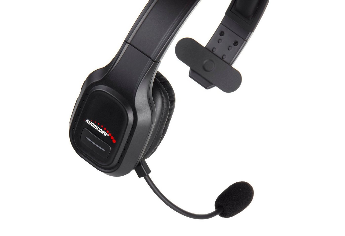 Audiocore AC864 Bluetooth Headset mit Noise Cancelling Mikrofon Wireless-Headset (Mono Bluetooth Headset mit flexiblem Mikrofon, Google Assistant, Siri, Bluetoo – Bild 4 von 5