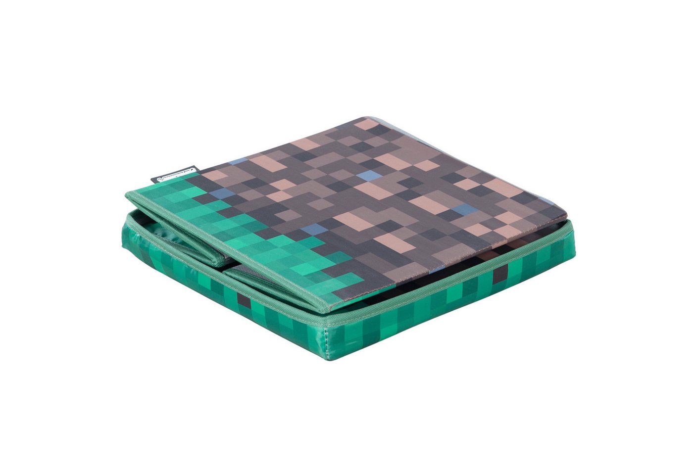 Minecraft Aufbewahrungsbox & Sitzbox - in Minecraft Gras-Block Design - Perfektes für Fans, Box aus robustem Canvas - Quadratisch 30 cm groß – Bild 3 von 3