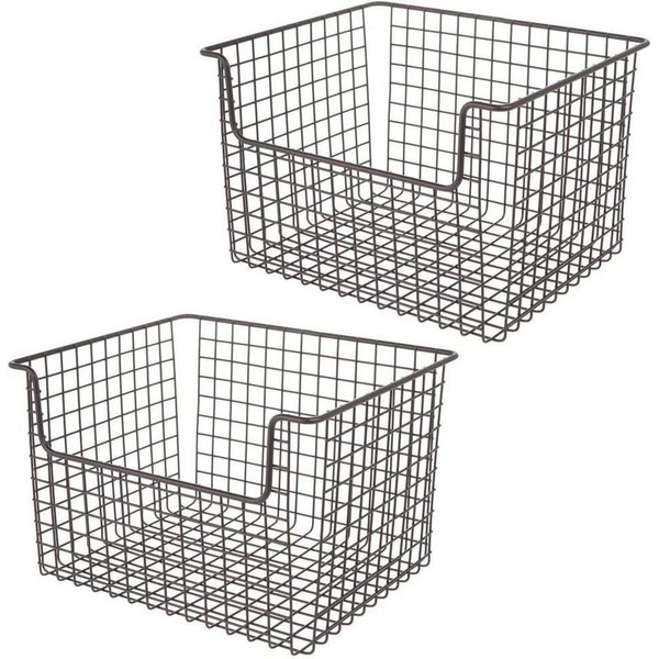 mDesign Aufbewahrungssystem mDesign Allzweckkorb Gitterbox Drahtkorb Aufbewahrung 2er-Set Metall