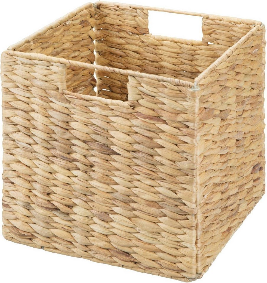 mDesign Aufbewahrungssystem mDesign Aufbewahrungsbox Regalkorb Organizer 2er Set faltbar Naturfa – Bild 5 von 5