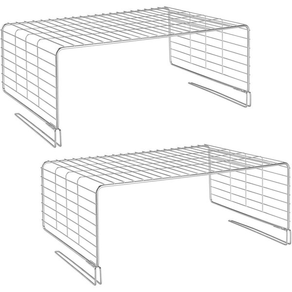 mDesign Aufbewahrungssystem mDesign Drahtkorb Schrankaufbewahrung Regalsystem 2er Set Metall Sil
