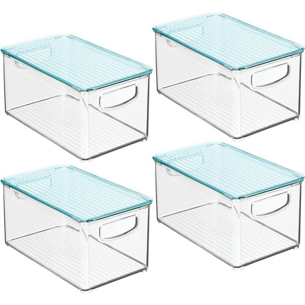 mDesign Aufbewahrungssystem mDesign Organizer Boxen Sortierbox Deckel 4er Set Kunststoff stapelb