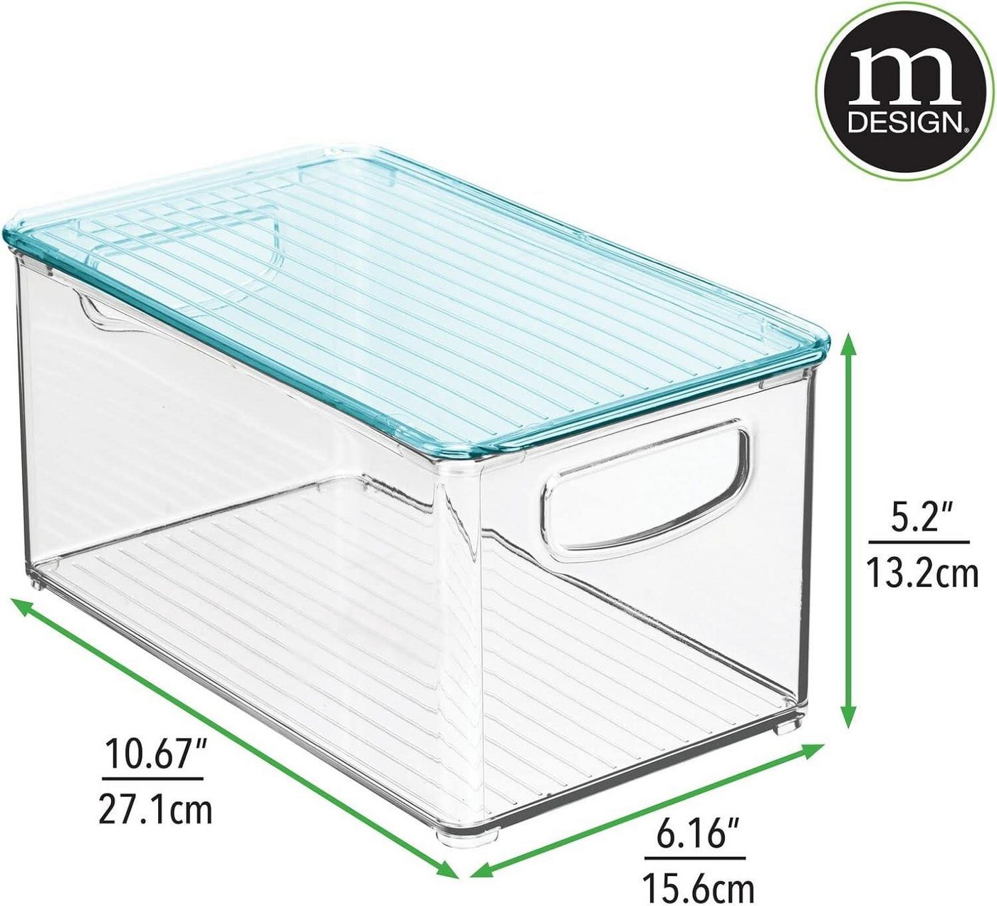 mDesign Aufbewahrungssystem mDesign Organizer Boxen Sortierbox Deckel 4er Set Kunststoff stapelb – Bild 2 von 5