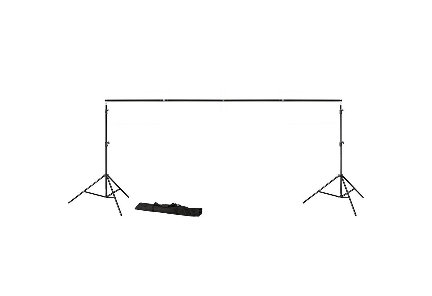 BRESSER Aufhängesystem BRESSER BR-D23 Hintergrundsystem + Hintergrundstoff 3 x 6m Schwarz – Bild 3 von 5
