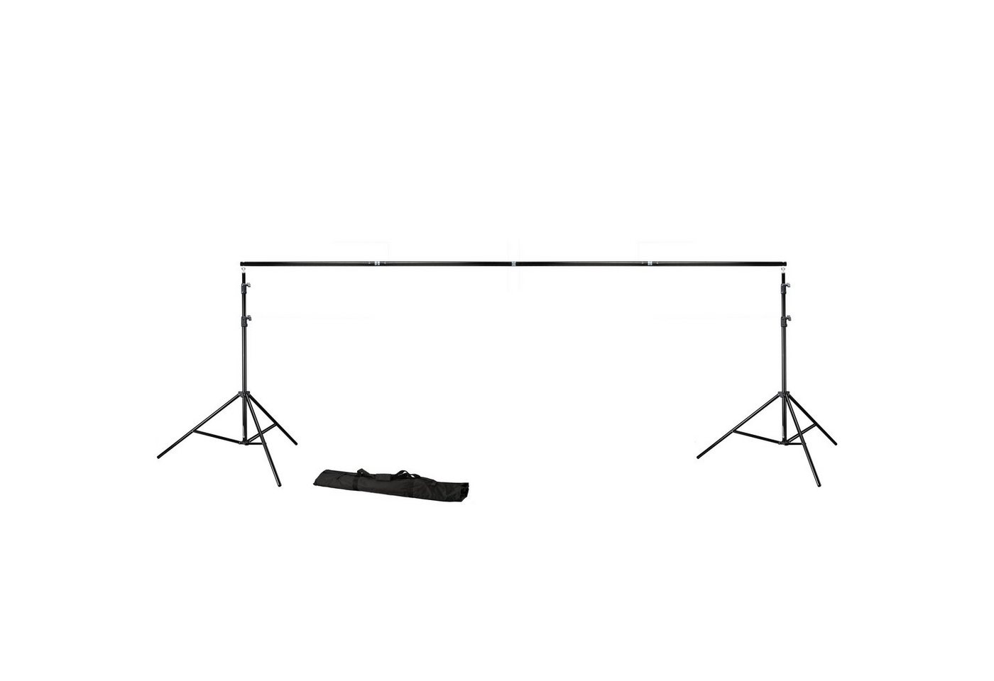 BRESSER Aufhängesystem BRESSER BR-D23 Hintergrundsystem + Hintergrundstoff 3 x 6m Schwarz – Bild 4 von 5
