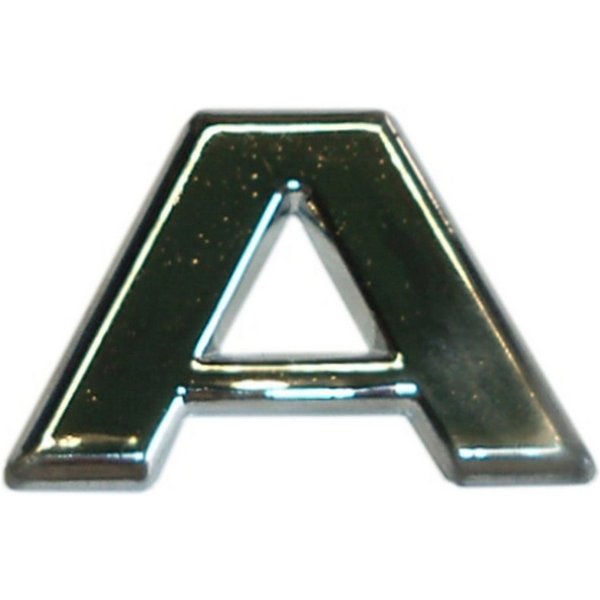 Hermann Schütz Aufkleber Hermann Schütz 3D-Relief-Chrome-Buchstabe A
