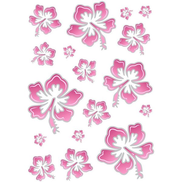 Hermann Schütz Aufkleber Hermann Schütz Aufkleber Hibiskusblüten-Set
