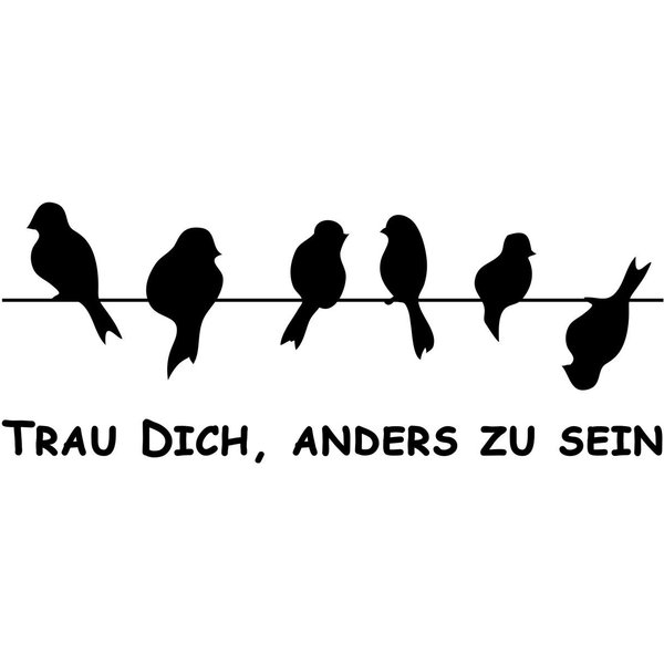 Hermann Schütz Aufkleber Hermann Schütz Aufkleber Trau Dich anders zu sein