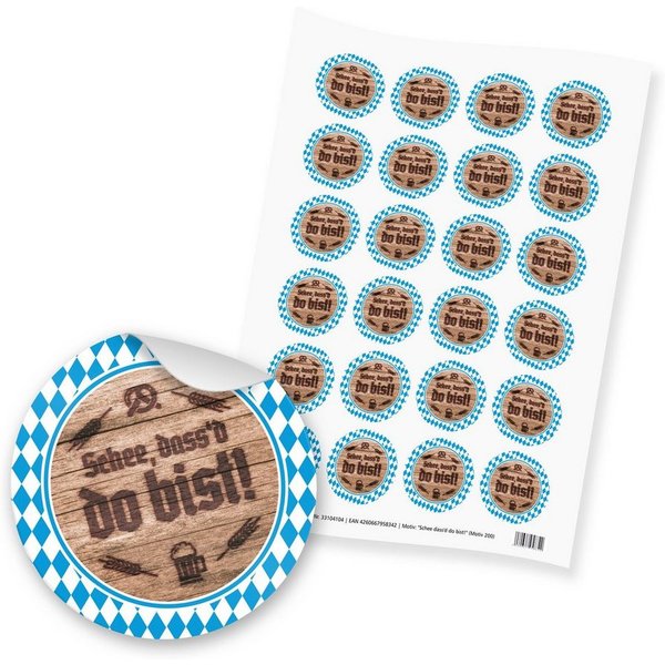 itenga Aufkleber itenga 24x Sticker Schee dass d do bist Aufkleber Bayern Oktoberfest