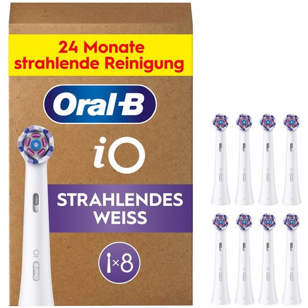 Oral-B Aufsteckbürsten Oral-B iO Strahlendes Weiss, fortschrittliche Plaque-Entfernung, Poliereinsätze zur Zahnaufhellung