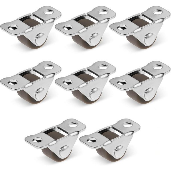 Auledio Möbelrolle 8 Stück 1,2 cm kleine Gummiräder mit Stahlplatte, Mini-Lenkrollen, (8-St), Geeignet für kleine Geräte, Möbel, DIY-Projekte