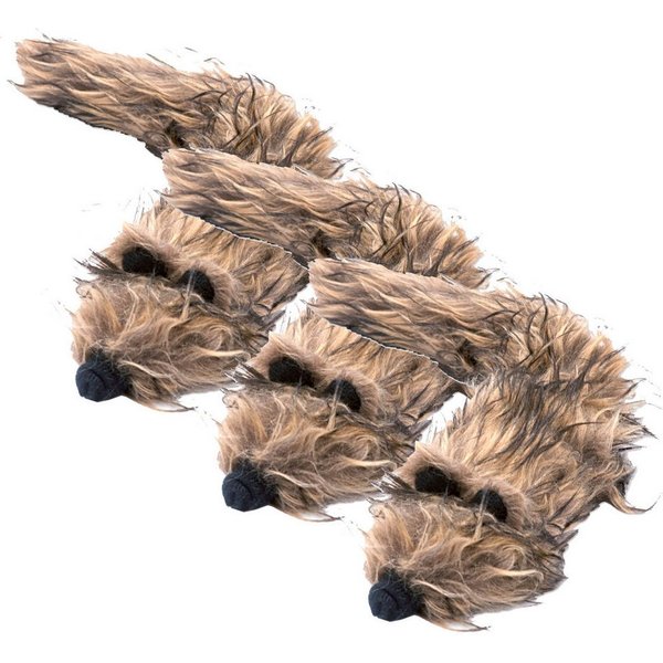 Aumüller Tierkuscheltier Katzenspielzeug Frettchen Figo, 3er Set, der ultimative Spielspaß f..., 100% Polyester