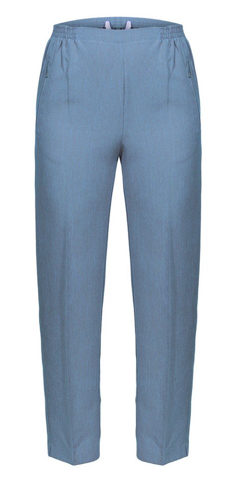 Aurela Damenmode Schlupfhose Stoffhose Damen Anzug- oder Business Hose Kurzgröße Teil-Gummizug, Bügelfalte, Reißverschlusstaschen – Bild 2 von 5