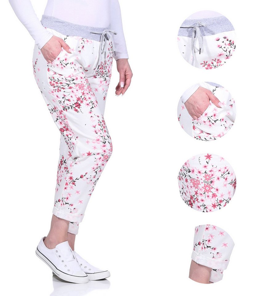 Aurela Damenmode Sweatpants Freizeithose super leichte Haushose angenehme Jogginghose mit elastischem Bund und Schnürung – Bild 4 von 5