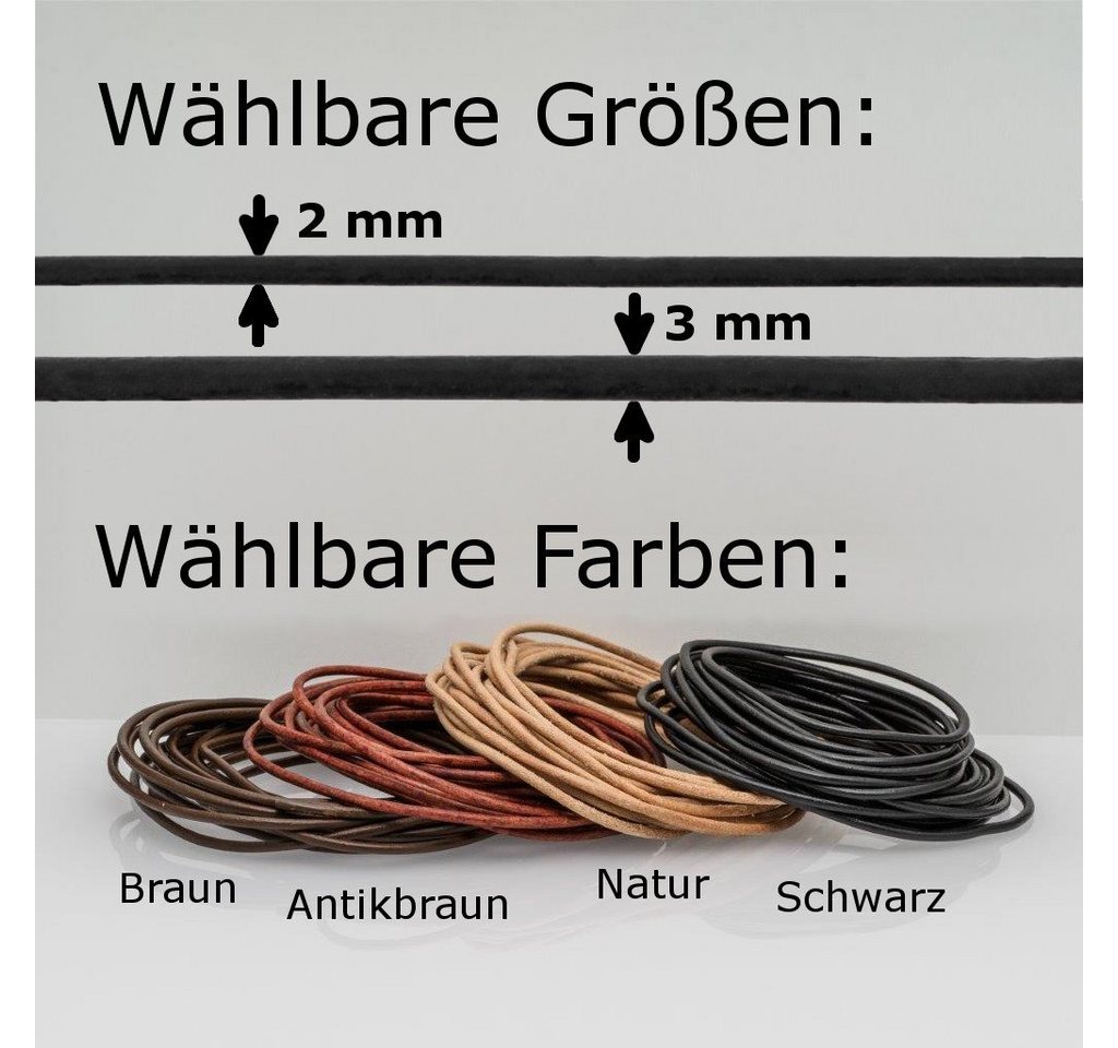 Auroris Schmuckset DIY-Set aus 5m Lederband, Verschlüssen und Kleber für Ketten/Armbänder – Bild 3 von 5