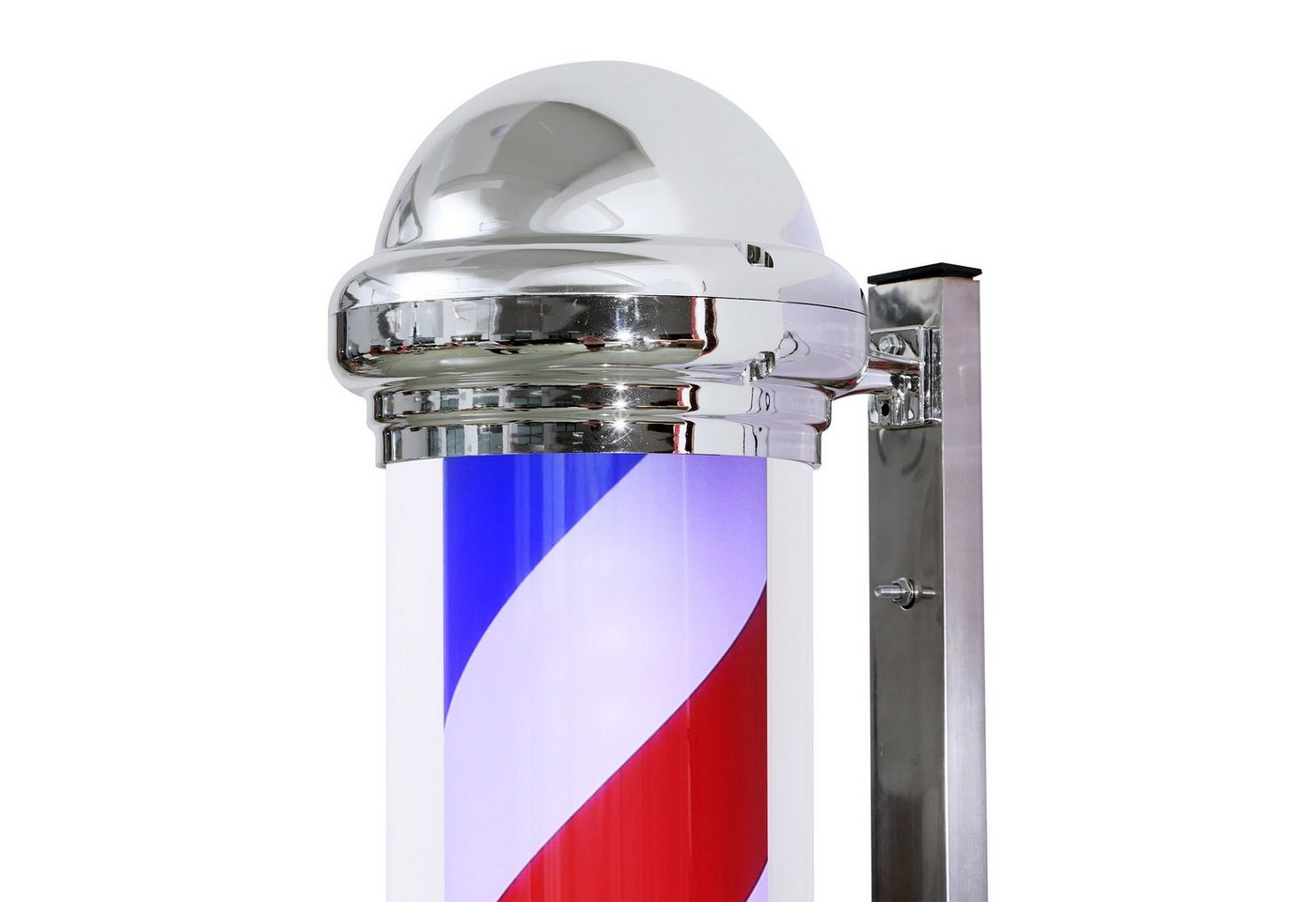 Barberpub Außen-Stehlampe Barberpub Barber-Pole Barbierstab L016B, LED fest integriert, Tageslichtweiß, drehbar Barbershop-Säule, 20 x 20 x75 cm – Bild 3 von 5