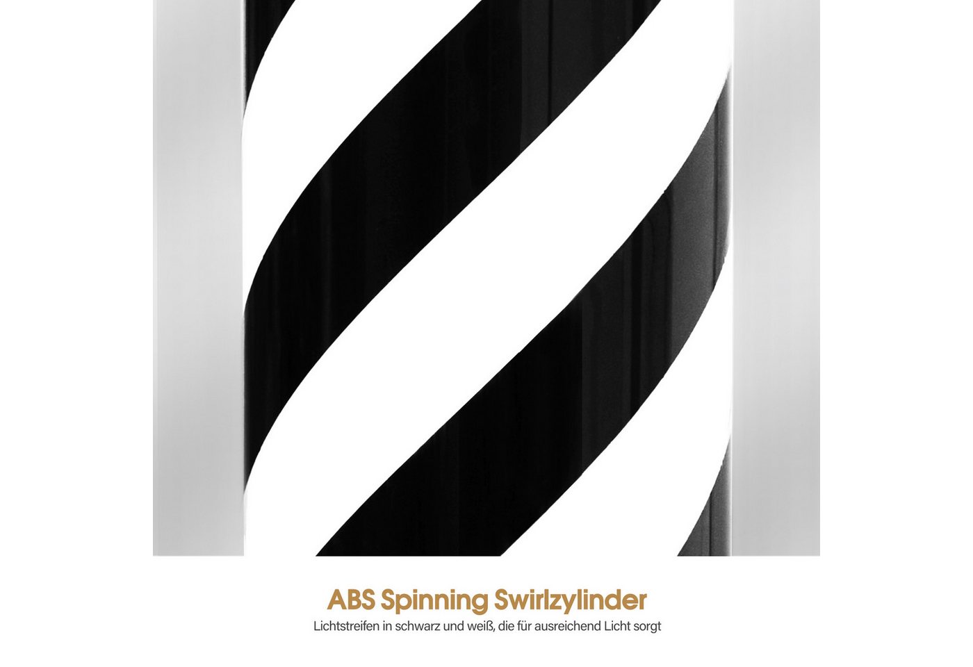 Barberpub Außen-Wandleuchte BarberPub Barber Pole Barbierstab, Barbershop Friseurstange 70CM, L054, LED fest integriert, Weiß und Schwarz, Rot, Blau und Weiß, B – Bild 4 von 5