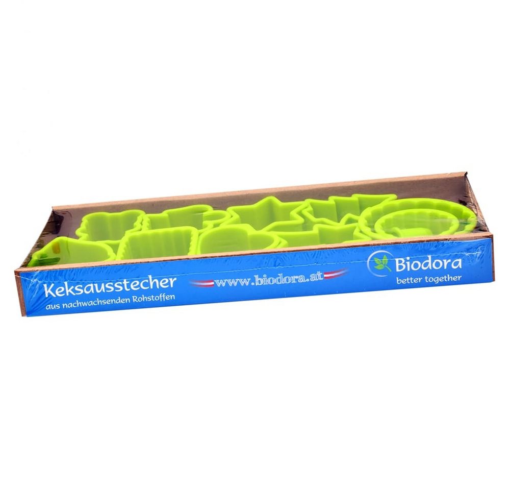 Biodora Ausstechform Biodora Keksausstecher 11er-Set – Bunte Ausstechförmchen, Made in EU, (11-St), Material: Biokunststoff (Bio-PE auf Stärkebasis) – Bild 3 von 3