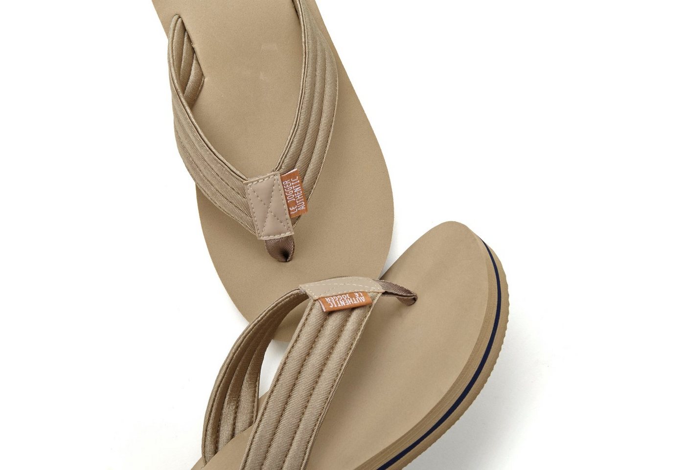 AUTHENTIC LE JOGGER Badelatsche, Flip Flop, Badepantolette, Badeschlappe, Sommerschuhe Badezehentrenner Pantolette, Zehentrenner mit ultraleichter Sohle Unisex  – Bild 4 von 5