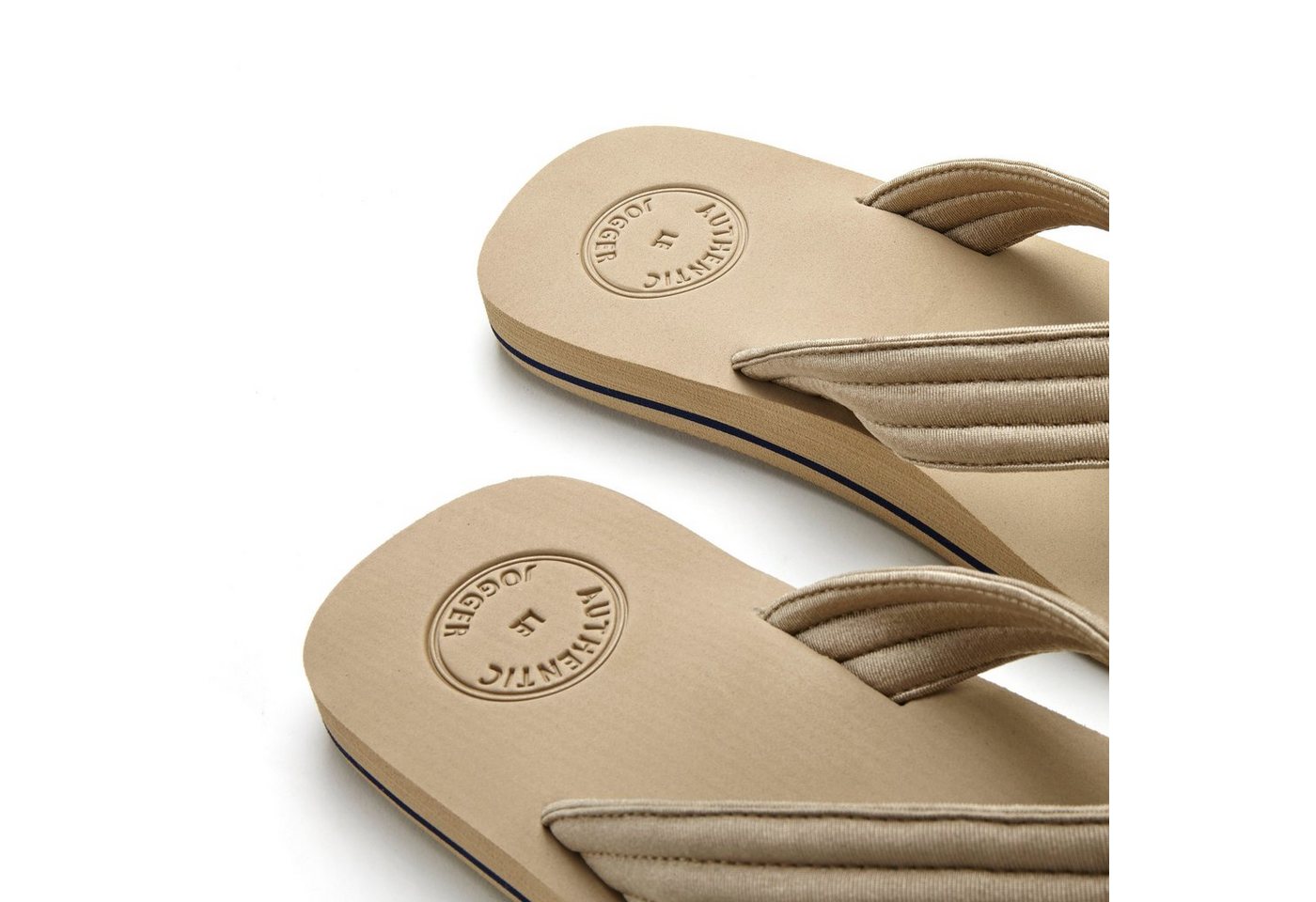 AUTHENTIC LE JOGGER Badelatsche, Flip Flop, Badepantolette, Badeschlappe, Sommerschuhe Badezehentrenner Pantolette, Zehentrenner mit ultraleichter Sohle Unisex  – Bild 5 von 5