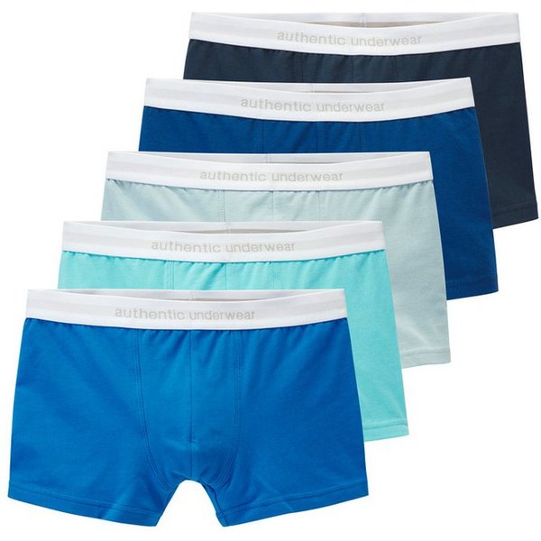 AUTHENTIC LE JOGGER Boxer (Packung, 5-St) unifarben, mit kontrastfarbigem Bund, Baumwollmischung