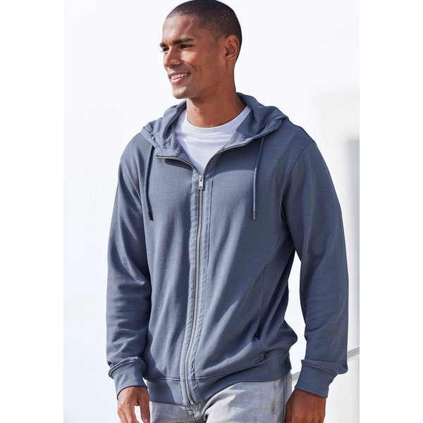 AUTHENTIC LE JOGGER Kapuzensweatjacke Sweatjacke mit Eingrifftaschen aus Baumwoll-Mix