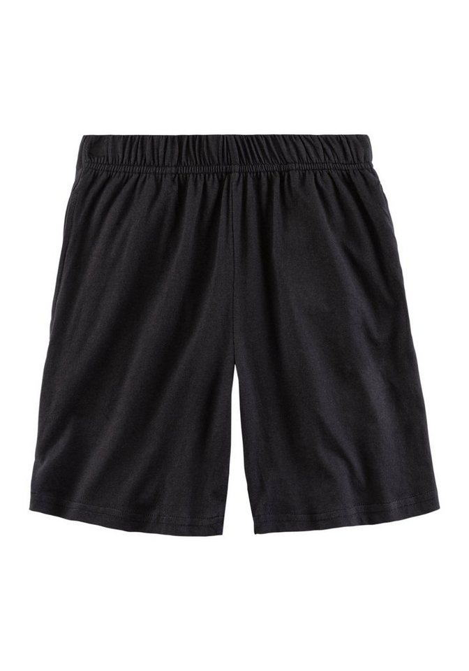 AUTHENTIC LE JOGGER Pyjama (2 tlg., 1 Set) kurzer Schlafanzug, unifarben mit Basketball-Aufdruck, aus Baumwolle – Bild 2 von 5