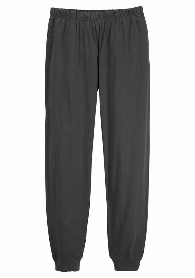 AUTHENTIC LE JOGGER Pyjama (2 tlg., 1 Set) langer Schlafanzug, bedruckt, Rundhals-Ausschnitt, aus Baumwolle – Bild 4 von 5