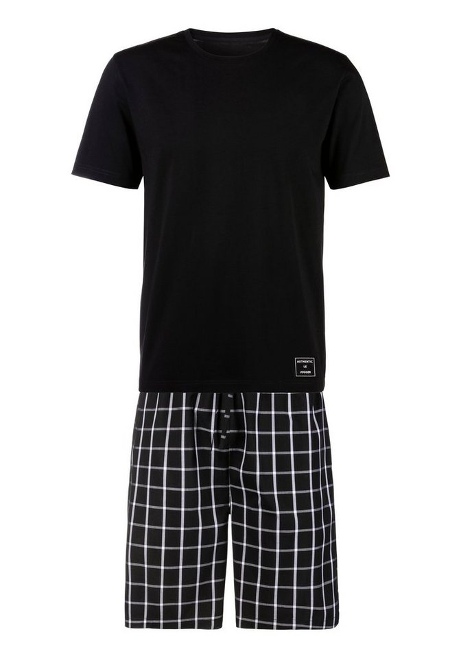 AUTHENTIC LE JOGGER Pyjama (2 tlg., 1 Stück) Schlafanzug mit karierter Webhose – Bild 2 von 5
