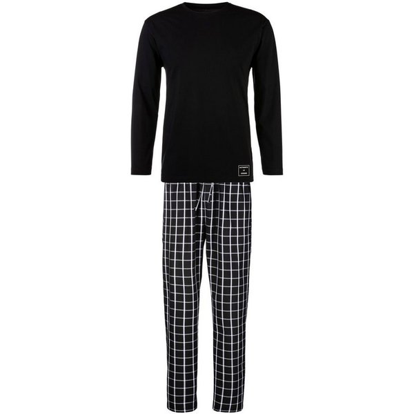 AUTHENTIC LE JOGGER Pyjama (2 tlg., 1 Stück) Schlafanzug mit karierter Webhose