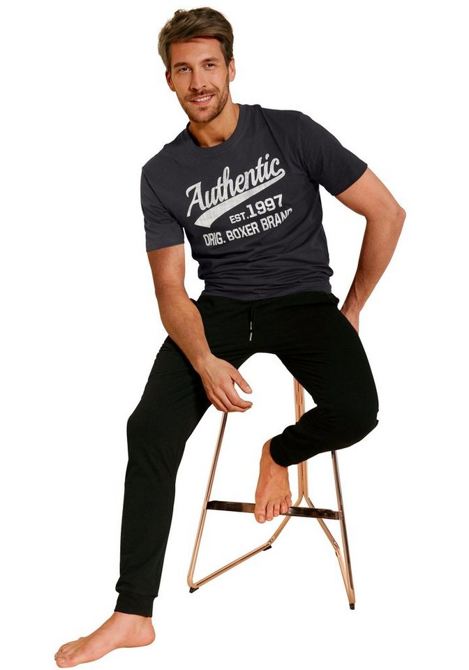 AUTHENTIC LE JOGGER Schlafhose Relaxpants, mit Kordel (2-tlg) aus weicher Single Jersey Ware – Bild 5 von 5