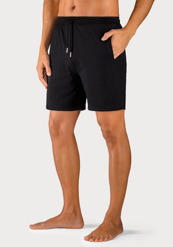AUTHENTIC LE JOGGER Schlafshorts kurze Relaxshorts, mit Kordel (2-tlg) aus reiner Baumwolle – Bild 2 von 5