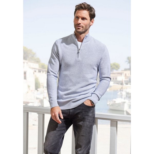 AUTHENTIC LE JOGGER Troyer Pullover mit Stehkragen und Reißverschluss