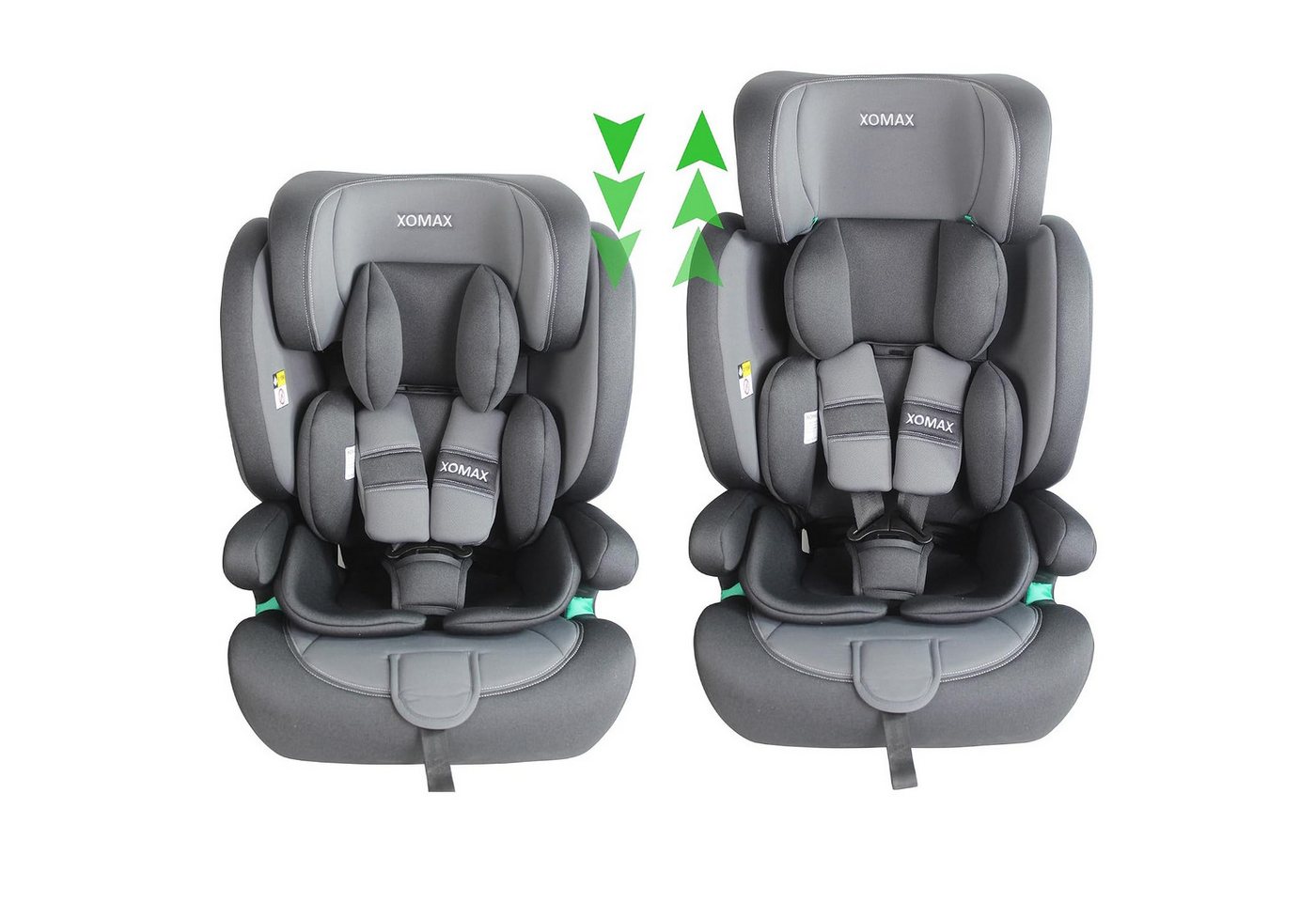 XOMAX Autokindersitz XOMAX LM238 anthrazit-grau ISOFIX Auto Kindersitz 9-36kg AUTOSITZ, ab: 15 Monaten, bis: 12 Jahre, (1-tlg), Für Kinder von 9Kg bis 36Kg (ca. – Bild 4 von 5
