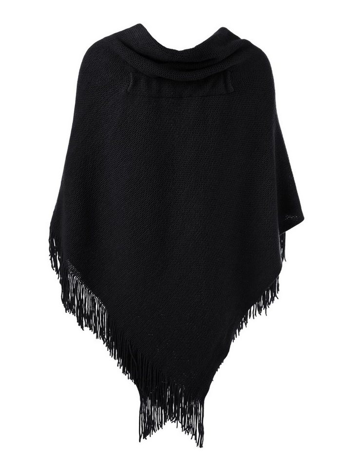Autrucker Poncho Damen Poncho Schal, Kuscheliges Oversize Cape mit offener Front (1-St) Weicher Schulterumhang für Herbst und Winter – Bild 4 von 5