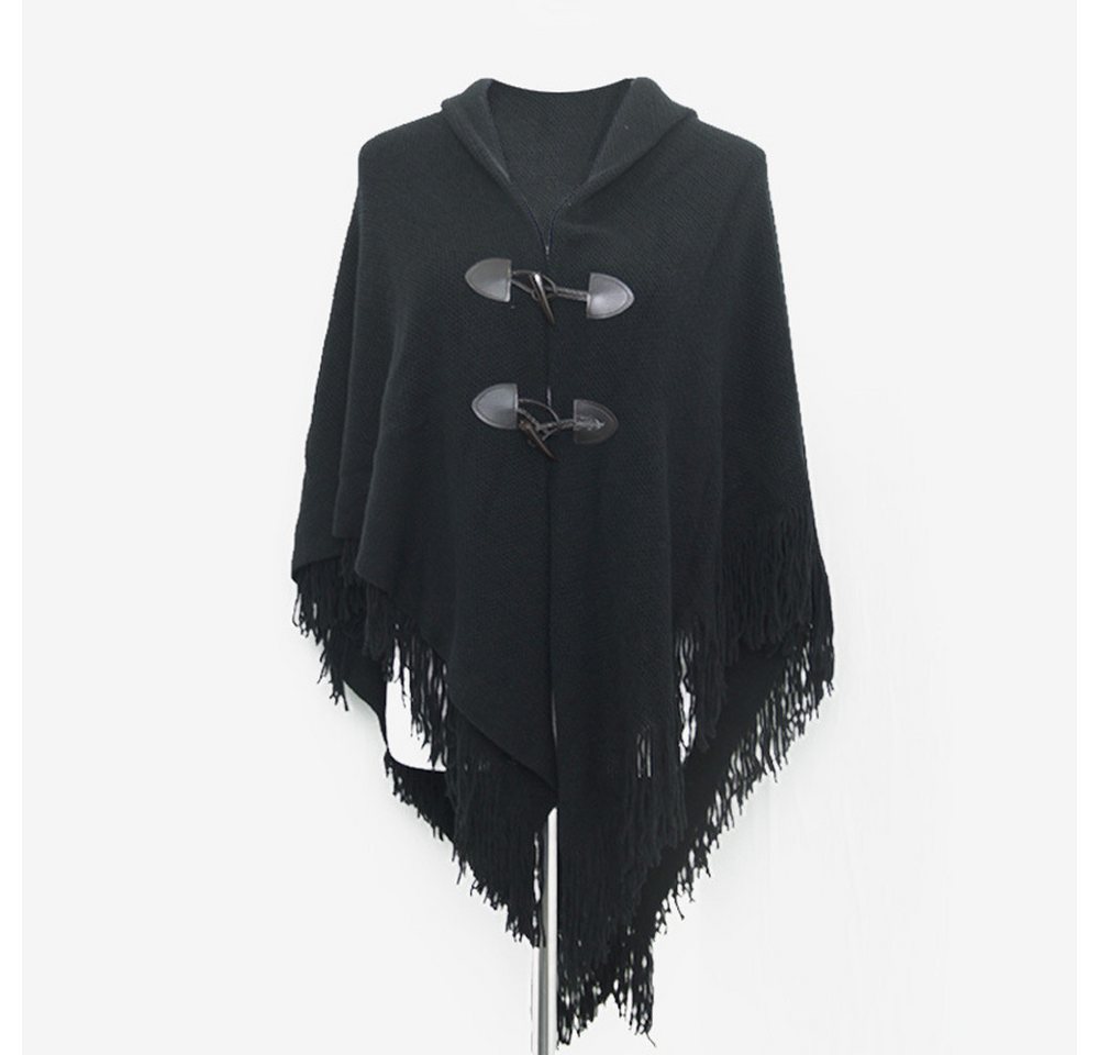 Autrucker Poncho Damen Poncho Schal, Kuscheliges Oversize Cape mit offener Front (1-St) Weicher Schulterumhang für Herbst und Winter – Bild 5 von 5