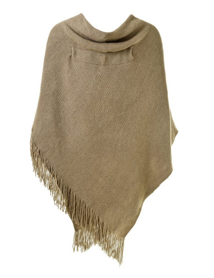 Autrucker Poncho Damen Poncho Schal, Kuscheliges Oversize Cape mit offener Front (1-St) Weicher Schulterumhang für Herbst und Winter – Bild 4 von 5